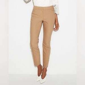 Express Tan Ankle Pants with scalloped details